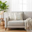 Ensemble de housses pour coussin décoratif kaki et crème blanc 20 x 20