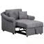 Fauteuil convertible en chenille avec dossier réglable-428265134