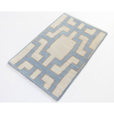 Della Hand Knotted Wool Geometric Area Rug