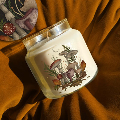 Bougie d'automne 18 oz avec couvercle en bois