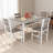 Wood Kitchen Table With Storage, Farmhouse Dining Table Set For 4, Dining Roomtable With Metal Frame And MDF Board,  For Small Space, Easy Assembly-1869729165-1869729270-1869729273