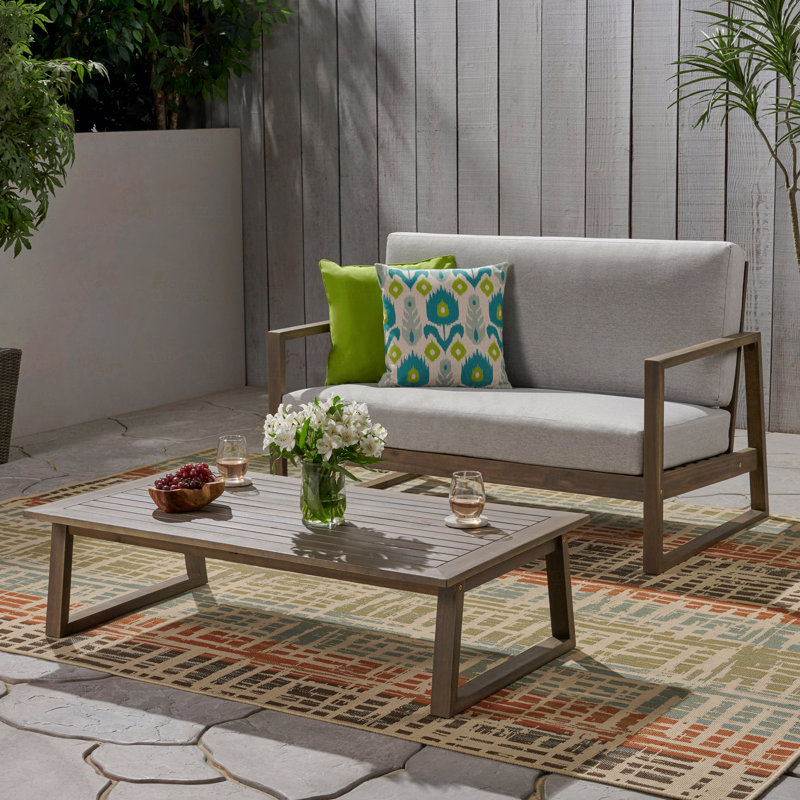 Causeuse et table basse Belge, Blanc