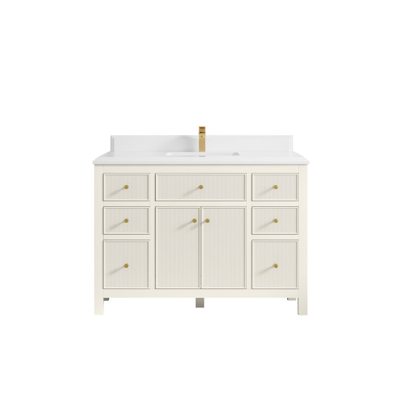 Sonoma X P 22 po Meuble-lavabo simple en albâtre, White, Alabaster