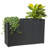 3-Section Wicker Planter Box - Black