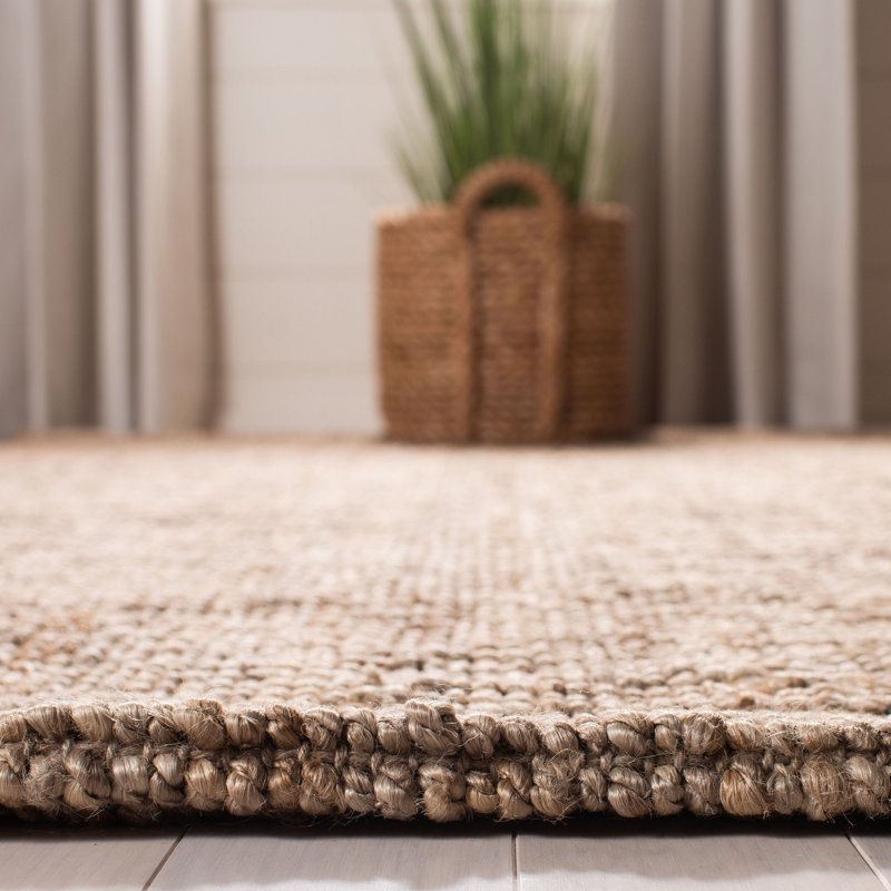 Evelynn Hand-Woven Brown Area Rug, Square 7'