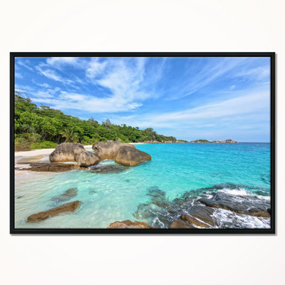 «Summer Sea in Thailande», photographie sur toile à cadre flottant