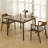 Nut-brown Square Solid Wood Dining Table
