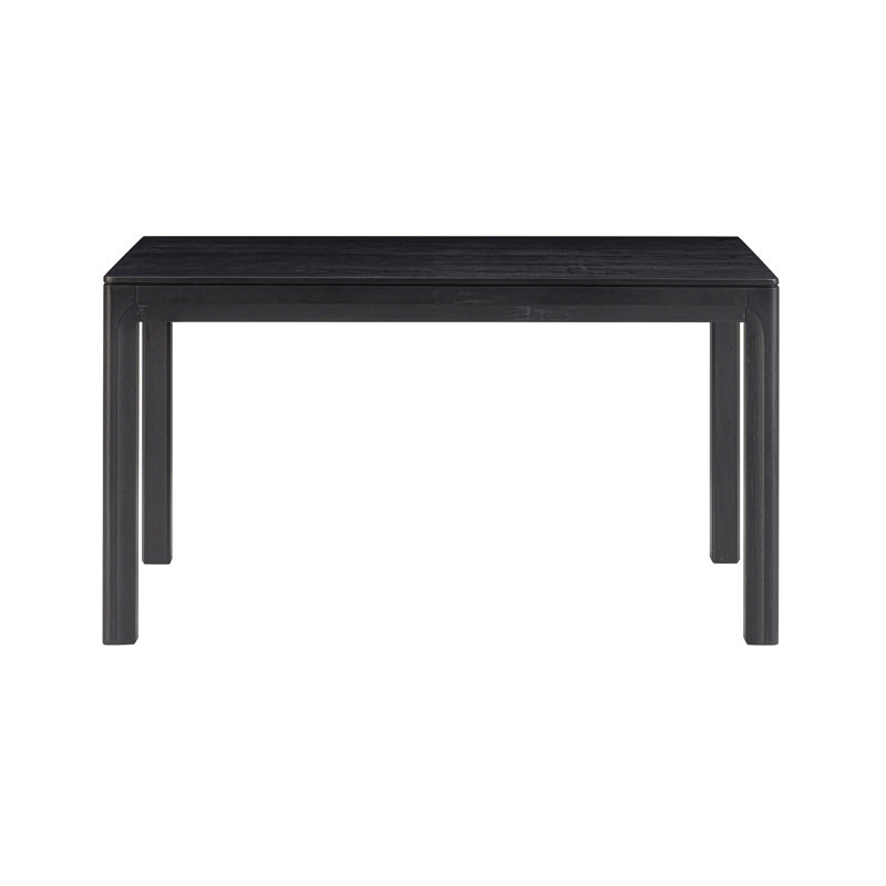 NTC Flow Modern Farmhouse Dining Table, Burnt Black, 29.92" H  x 55.12" L x 35.43" W