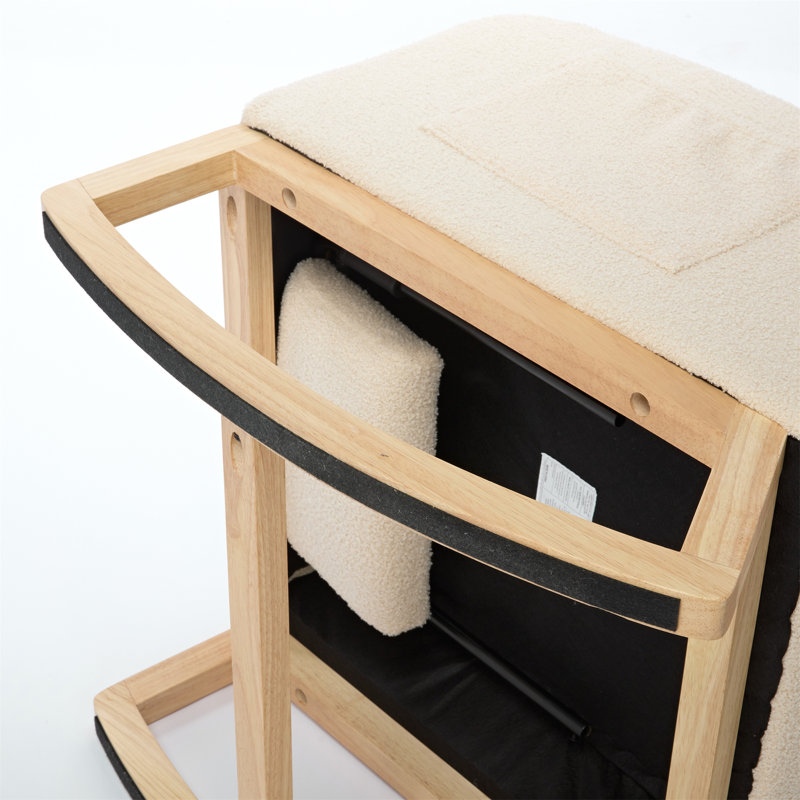 Chaise berçante moderne avec pieds en bois massif