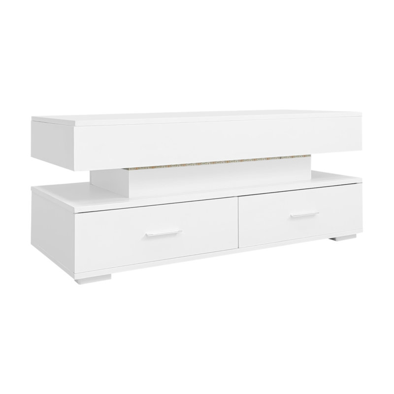 Davanie Solid Coffee Table with Storage, White