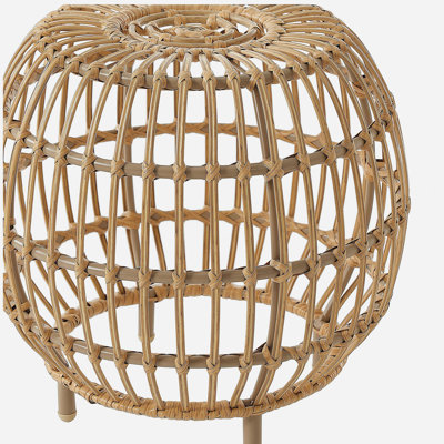 Table d'appoint ottawa - Table d'appoint bohémienne en faux rotin pour l'intérieur et l'extérieur