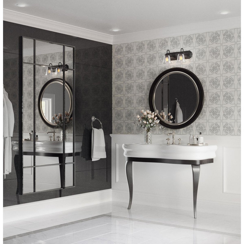 Éclairage pour meuble-lavabo transitionnel 2 lumières, Noir