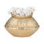 Élégant vase de table en métal nervuré pour la décoration intérieure-631364778