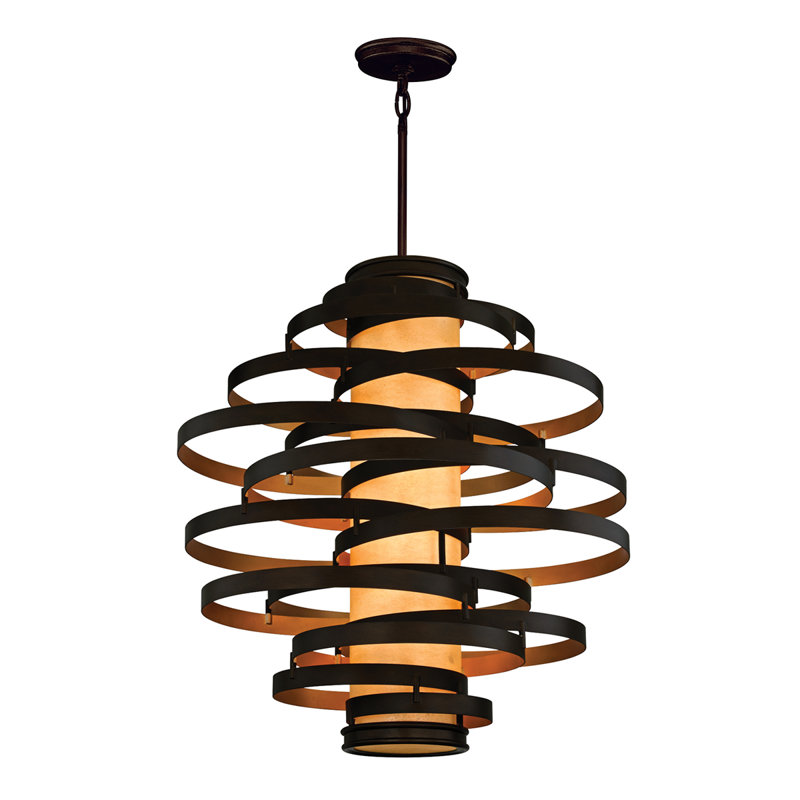 Lustre géométrique unique à 6 lumières Vertigo, 6 ampoules à culot moyen de 60 W