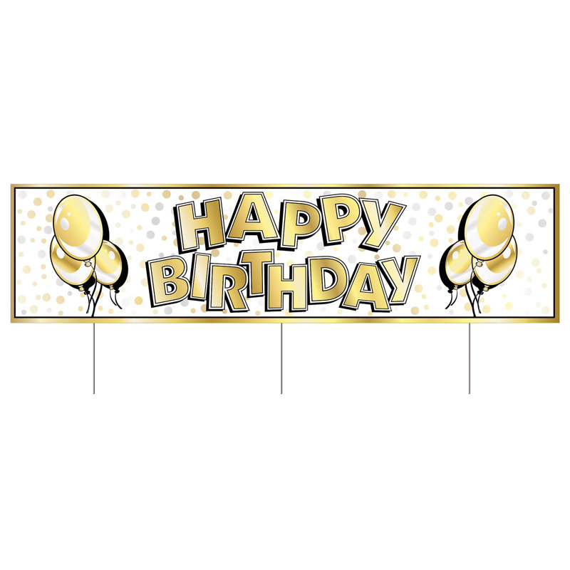 Enseigne en plastique Jumbo Happy Birthday
