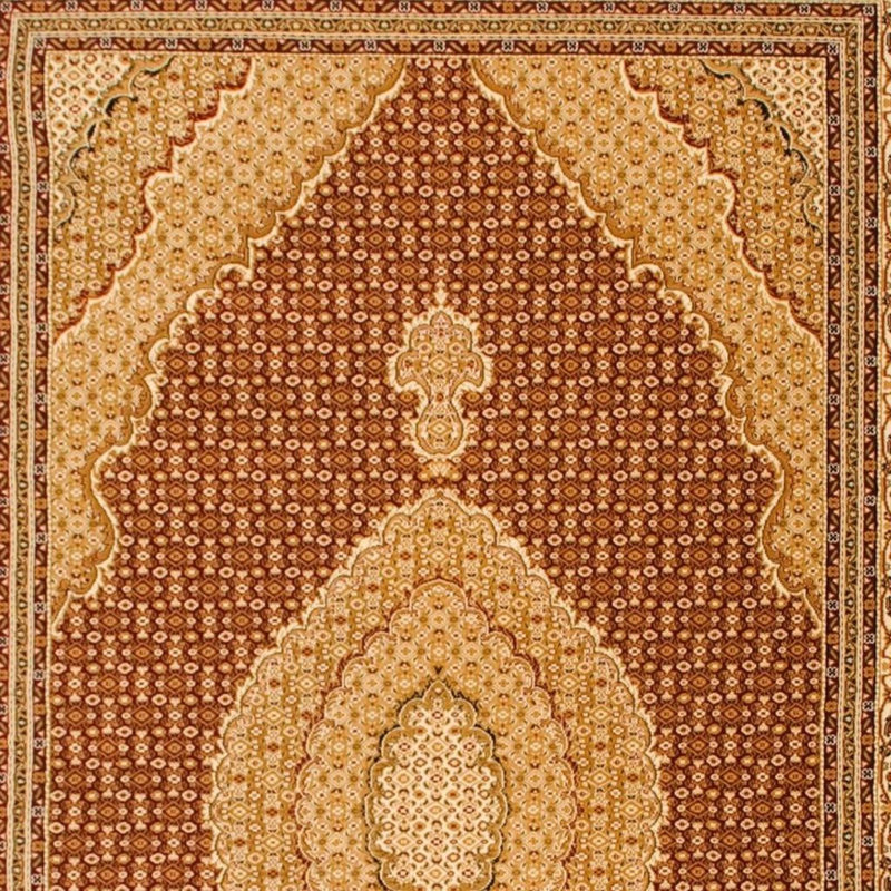 Tapis rouge et beige 6 pi