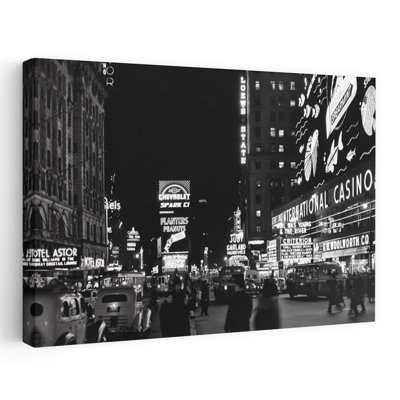 1930S Broadway Looking North From 44Th Times Square At Night Midtown Manhattan New York City Usa Abstract Contemporary City Landscape Wall Art