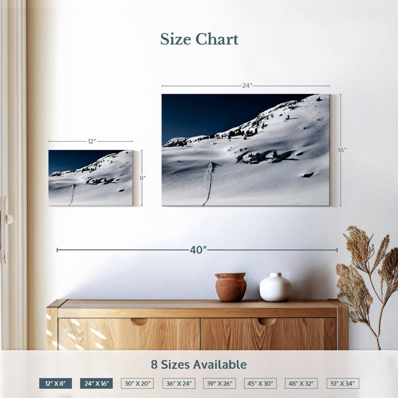 Uphill Snowmobiling, 16" H x 24" W