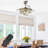 42" Modern Retractable Ceiling Fan With Dimmable LED Light, DIY Shape 6 Speeds Chandelier Ceiling Fan With Remote Control For Bedroom-1778669548
