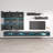 126" Modern Floating Wall Mounted Entertainment Center with 16-Color LED Lighting, High Gloss Finish-2119996933