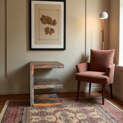 Goa Cube Solid Wood End Table