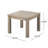 Grey Wood Side Table - Open Slat Top, 19.88 X 14.88 , Slat, 19.88In 15In