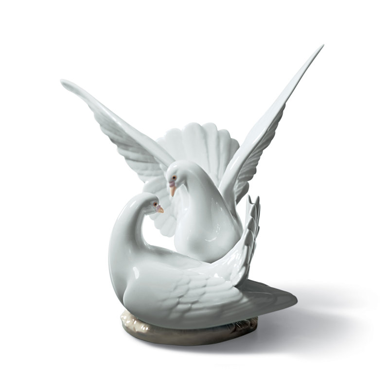 Figurine colombe amoureuse