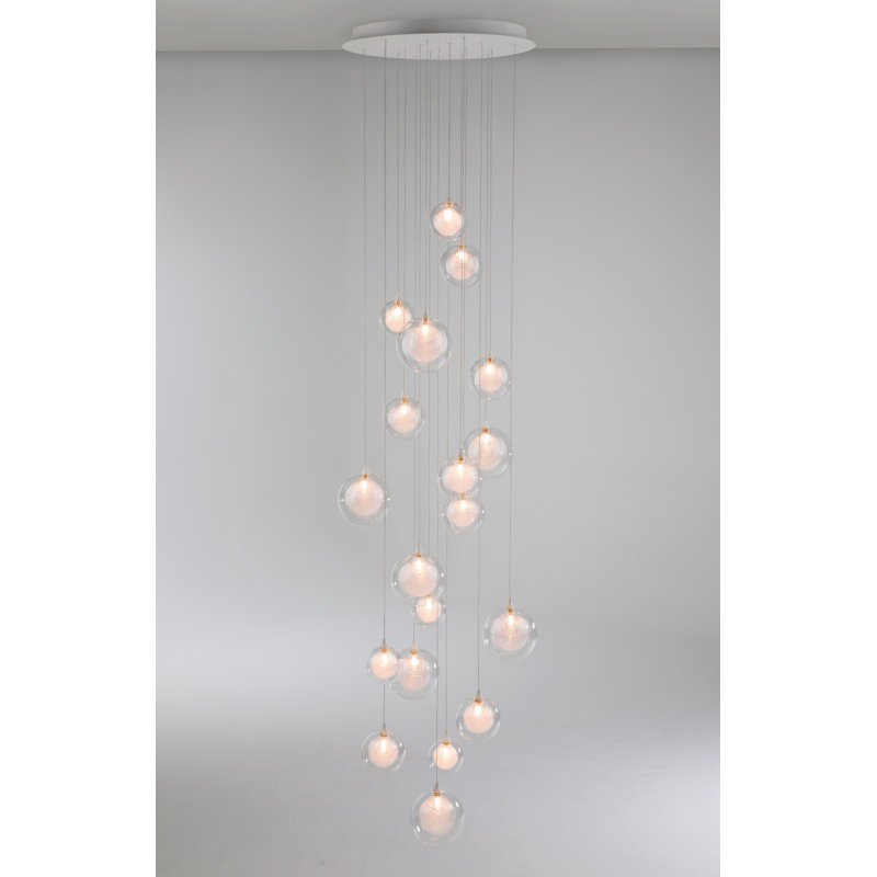 Luminaire suspendu en grappe à 19 lumières