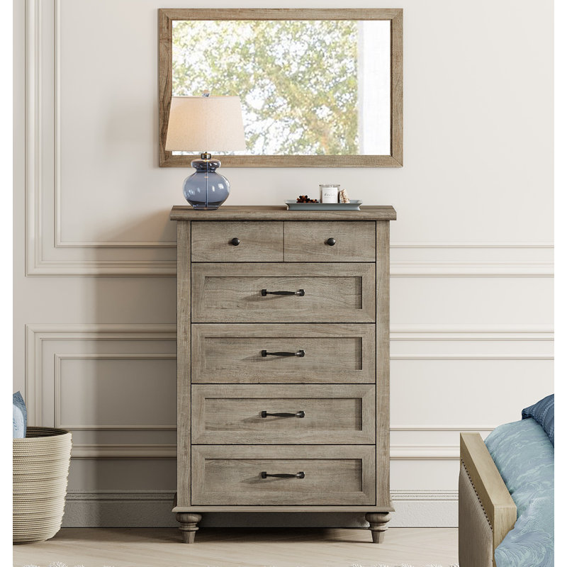 Commode à 5 tiroirs Scarlett Kids, Gris