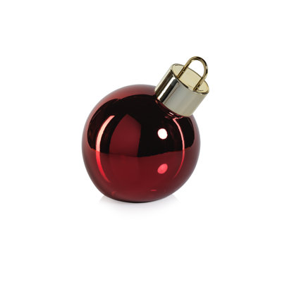 Lighted Glass Slanted Ball Holiday Accent