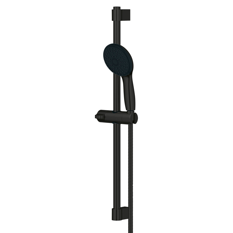 Tempesta 110 Round 24in Shower Rail Set, 3-Spray, Matte Black
