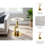 Modern Quartz Top End Table with Gold Base – Elegant Small Side Table for Living Room, Bedroom, Office, or Accent Space – 18” Round Contemporary End Table for Home Decor