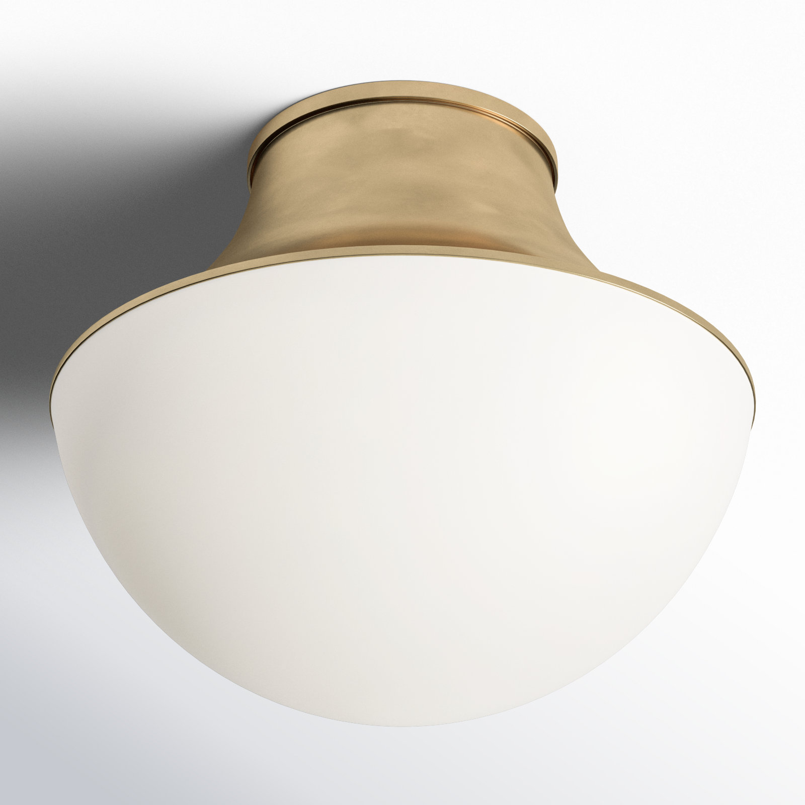 Alistair 1 - Light Flush Mount, Aged Brass, 14'' H x 14.75'' W x 14.75'' D