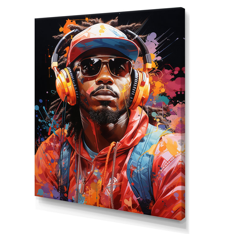 Yoshiaki Music Hiphop Fusion Bold II, H 32 po x l 24 po x P 1 po, Toile tendue