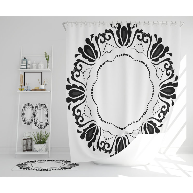 Nayson Polyester Shower Curtain Set