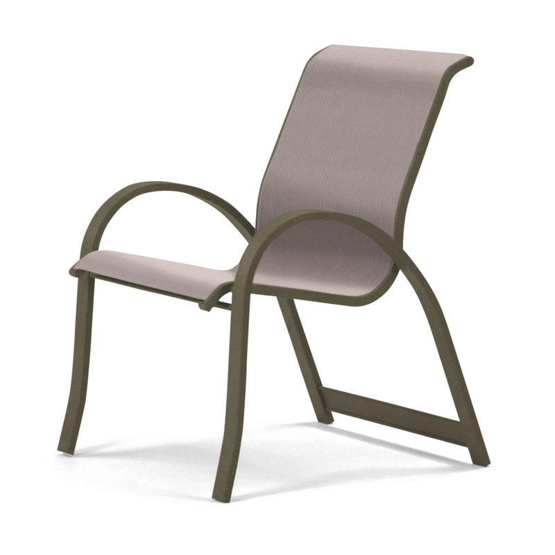 Aruba Stacking Patio Dining Armchair, Night, Beachwood