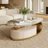 Oval Coffee Table with Drawer