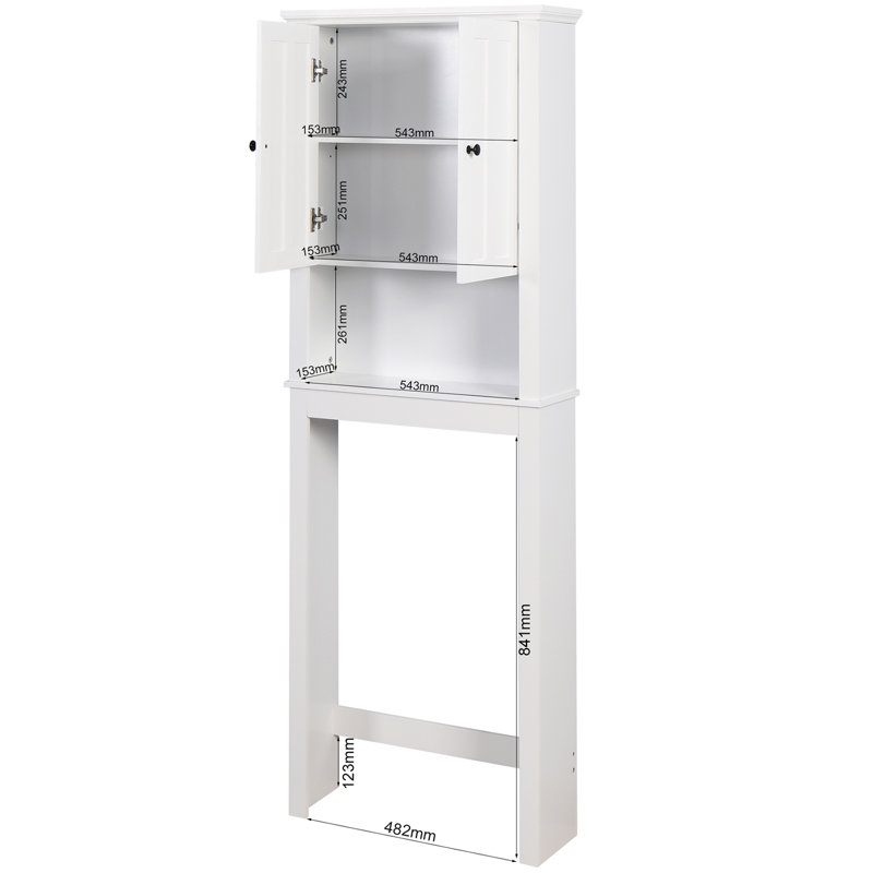 Rangement autoportant au-dessus de la toilette, Blanc