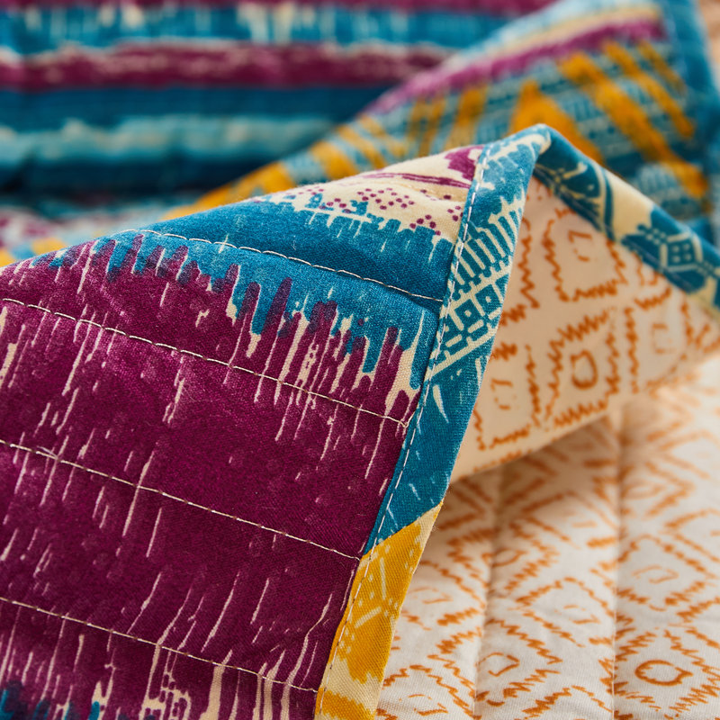 Jeté Southland Greenland Home Fashions - couverture matelassée en coton à motif Southwestern 50 po x 60 po, Siesta