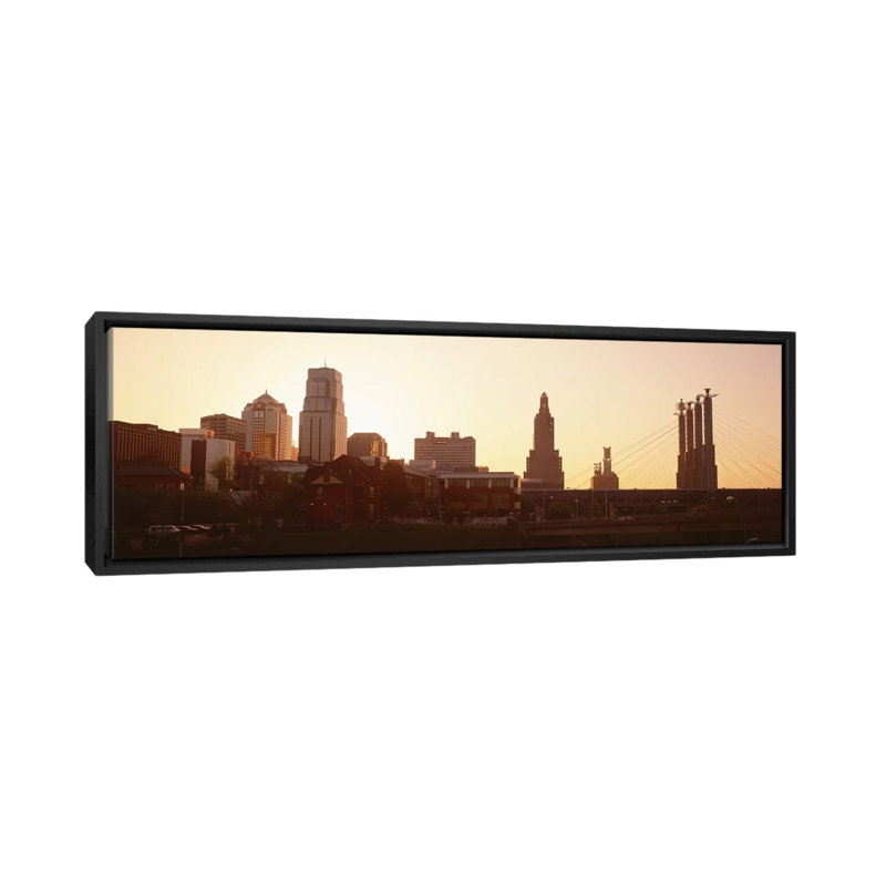 " Kansas City, Missouri ", 20" H x 60" W x 1.5" D, Wrapped Canvas