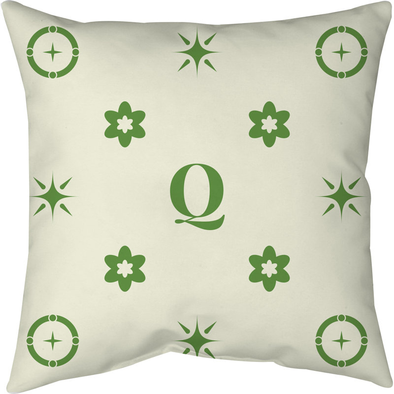 Coussin en polyester Spun, Oui, Green/Cream/White
