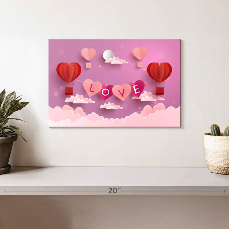 Amour en montgolfière Lelend, H 8 po x l 12 po