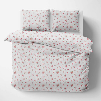Pointehaven 180 GSM Brushed Cotton Flannel Duvet Sets King/Cal King Sakura