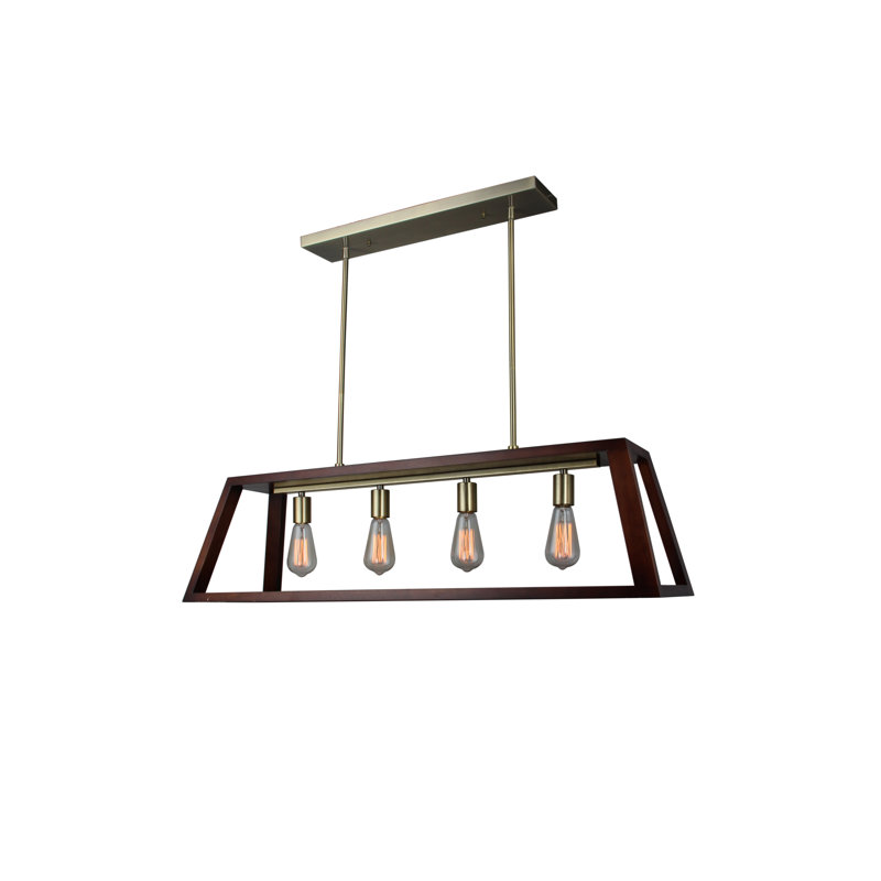 Cedric 4 - Light Kitchen Island Pendant, Brass