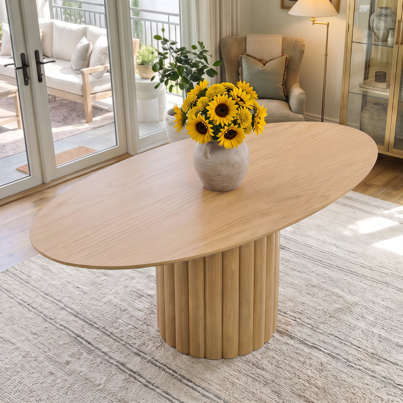Sièges de table ovales 67 po Marlow 6, Oak