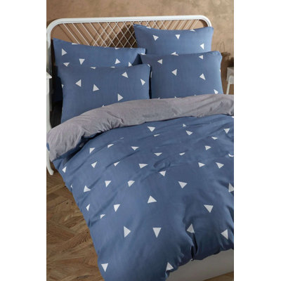 XXL Black Quilt Cover Set, 61 x 87 Duvet Cover & 31.5 x 31.5 Pillowcase | 65% Cotton / 35% Polyester, Machine Washable, 120 Thread Count, Button Closure for Duvet, Envelope Closure for Pillow | Luxurious Comfort & Style