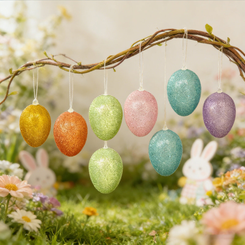 24 Pack Easter 4cm Eggs Pendants
