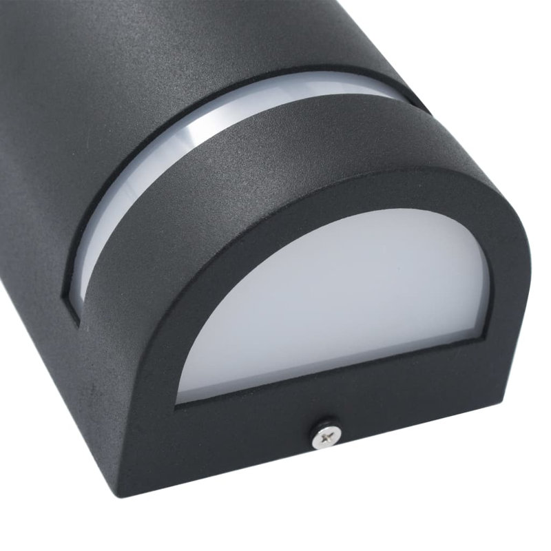 Newbill Outdoor Wall Lights 35 W Black Half-round, 23.8cm H x 9.5cm W x 7.5cm D