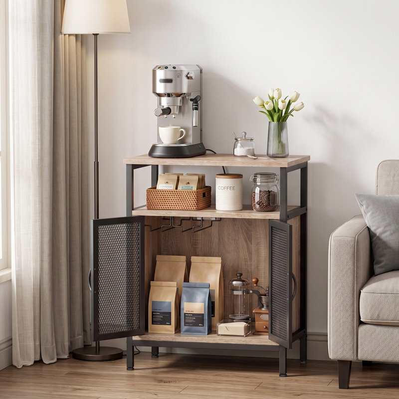 Armoire de bar 23,6 po Jamesandrew, Chêne blanc