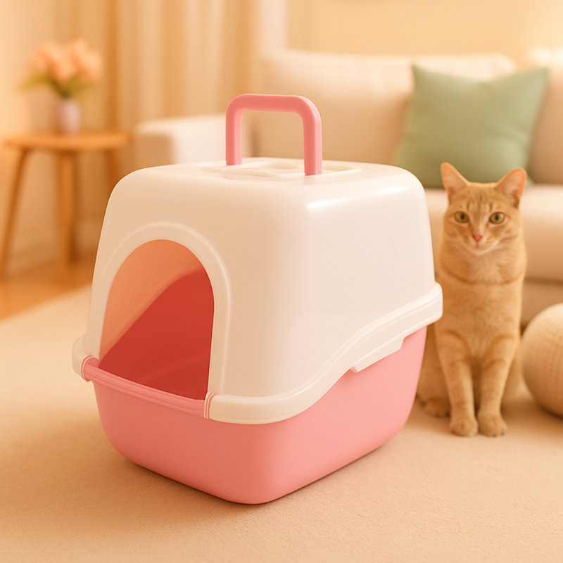 Litière à capuche PAW TRAX saumon rose, Rose